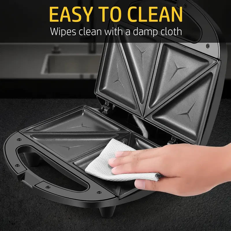 Toastie Maker 2 Slice Sandwich Toaster Non-Stick Machine Easy Clean 750W New UK