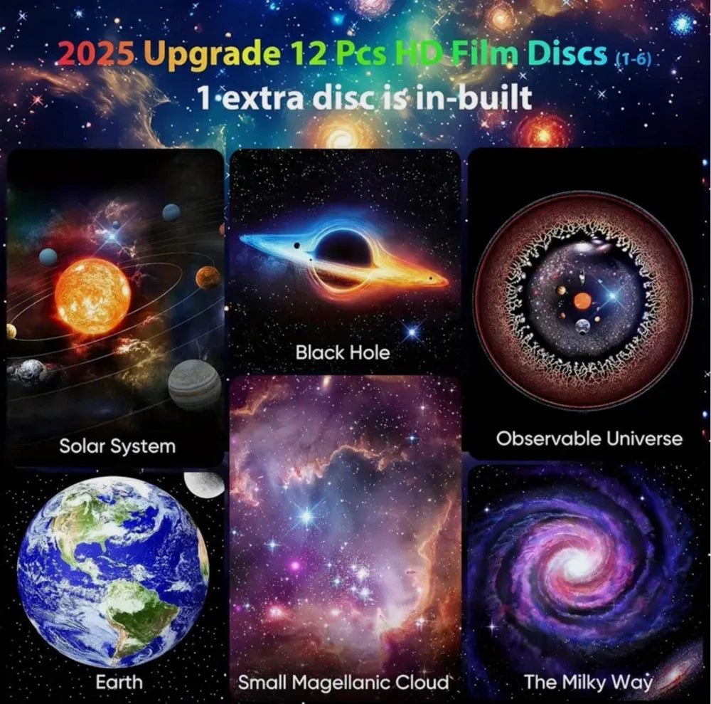 NEW PRO + MUSIC + REMOTE -4K HD Planetarium Galaxy Sky Projector LED Night Light