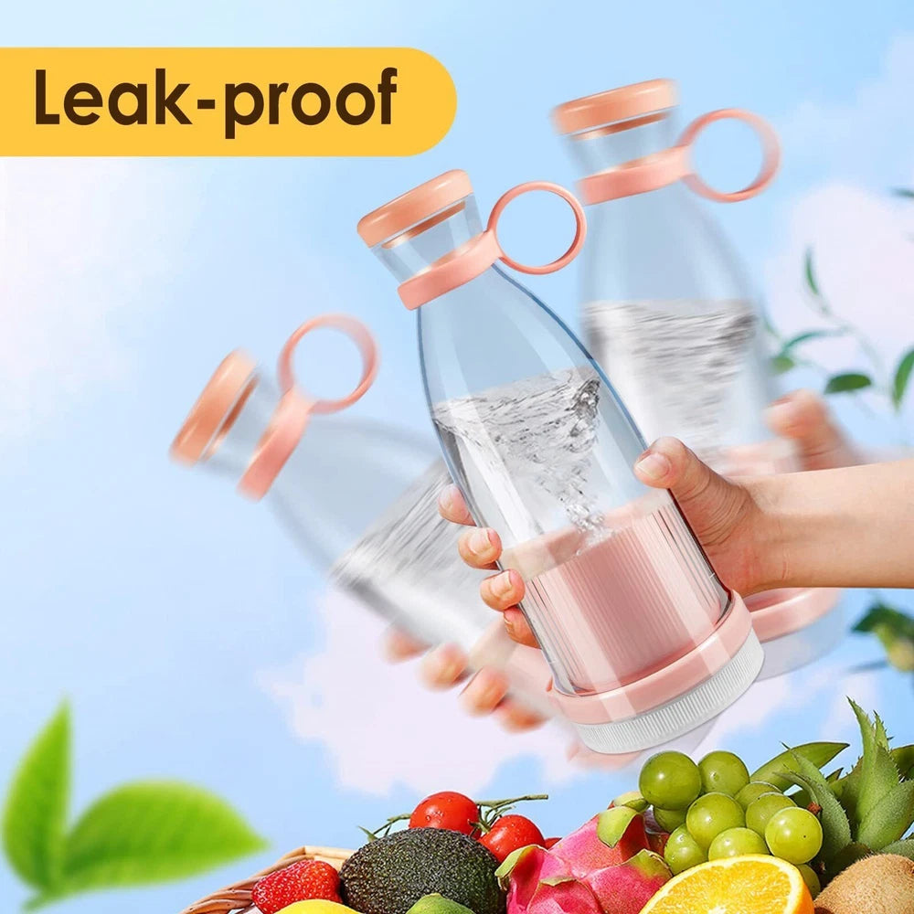 Portable Blender Bottle USB Rechargeable Mini Electric Travel Juicer Fruit Mixer