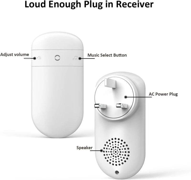 Wireless Doorbell Kit - IP55 Waterproof, 300M Range, 52 Melodies | 18% Off