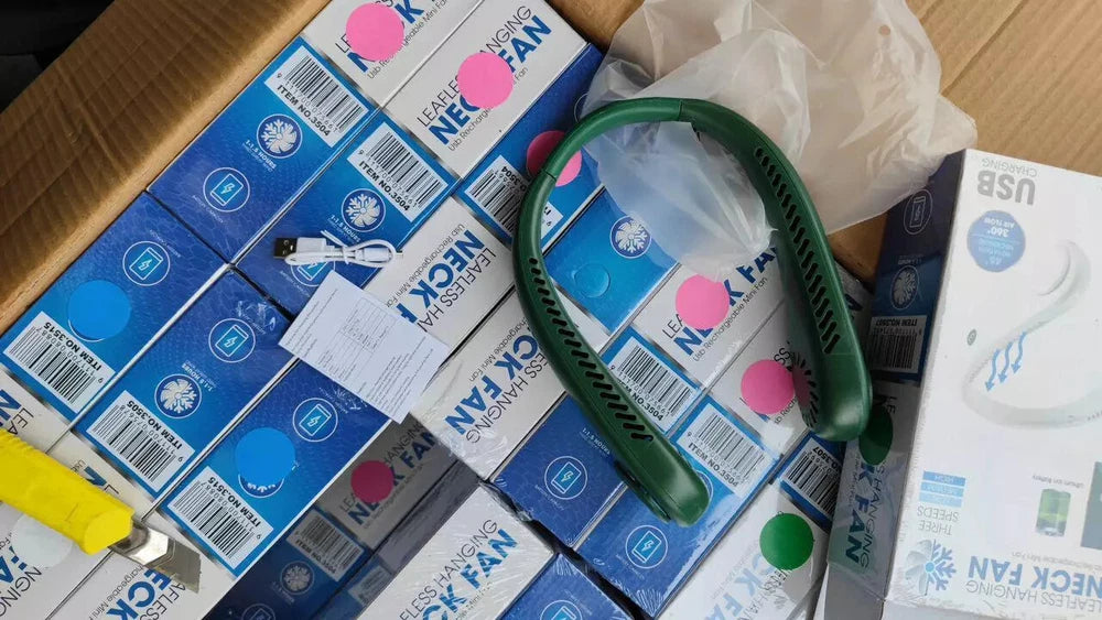 Portable Neck Mini Fan Lazy Neck Hanging USB Rechargeable Air Cooler Fan UK