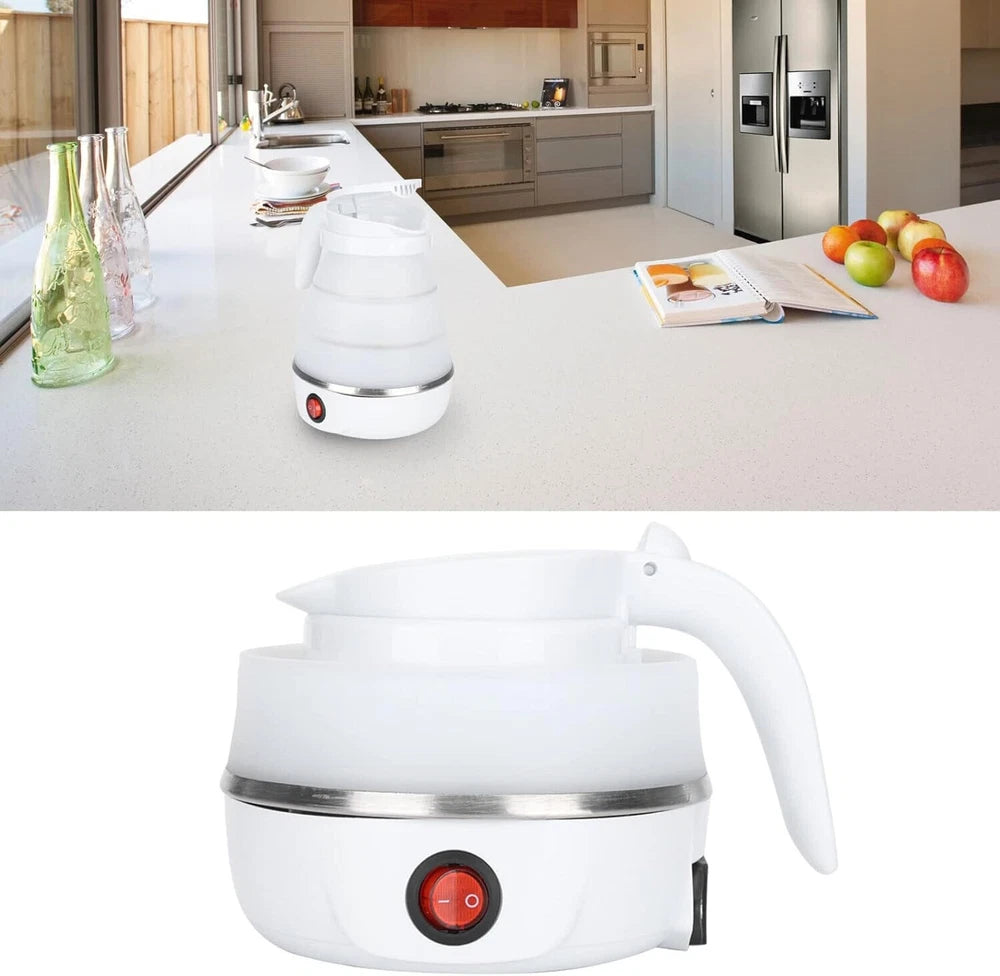 600ML Collapsible Travel Electric Water Kettle Folding Camping Caravan Silicone