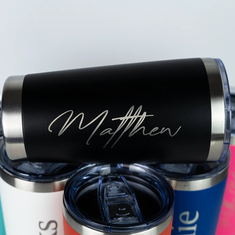 Personalised Insulated Coffee Mug Travel Cup Laser Engraved Double Walled 500ml