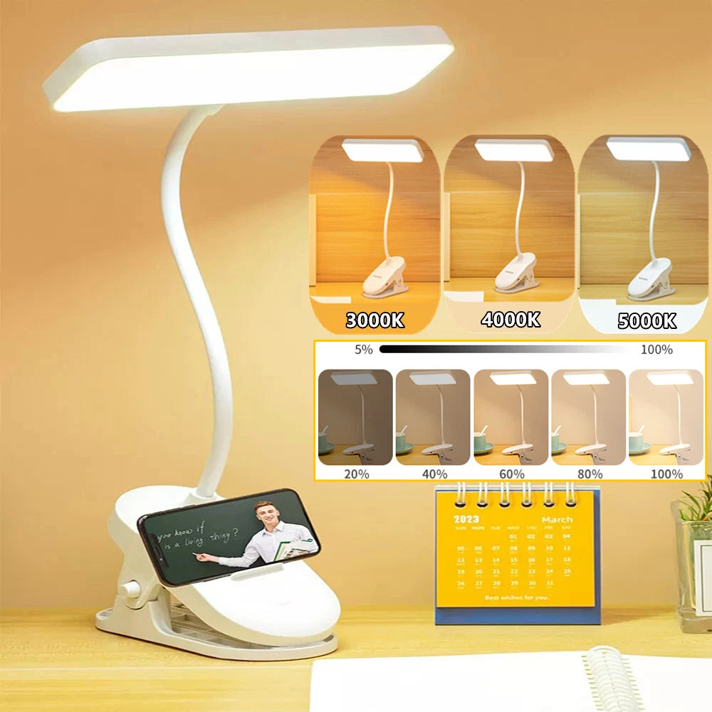LED Clamp Clip On Flexible USB Desk Light Bed Reading Table Study Night Lamp UK