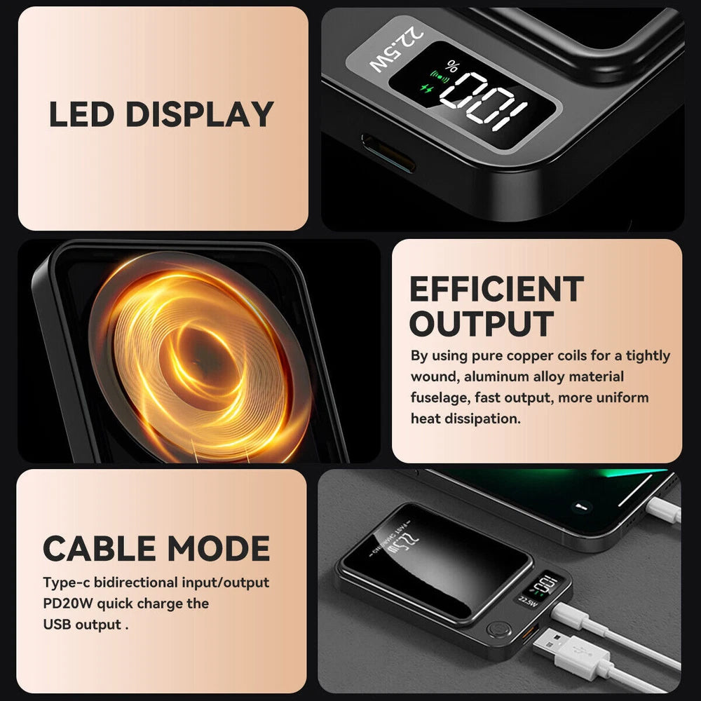 Magsafe Power Bank Wireless Charger Magnetic Battery Pack for iPhone Samsung UK