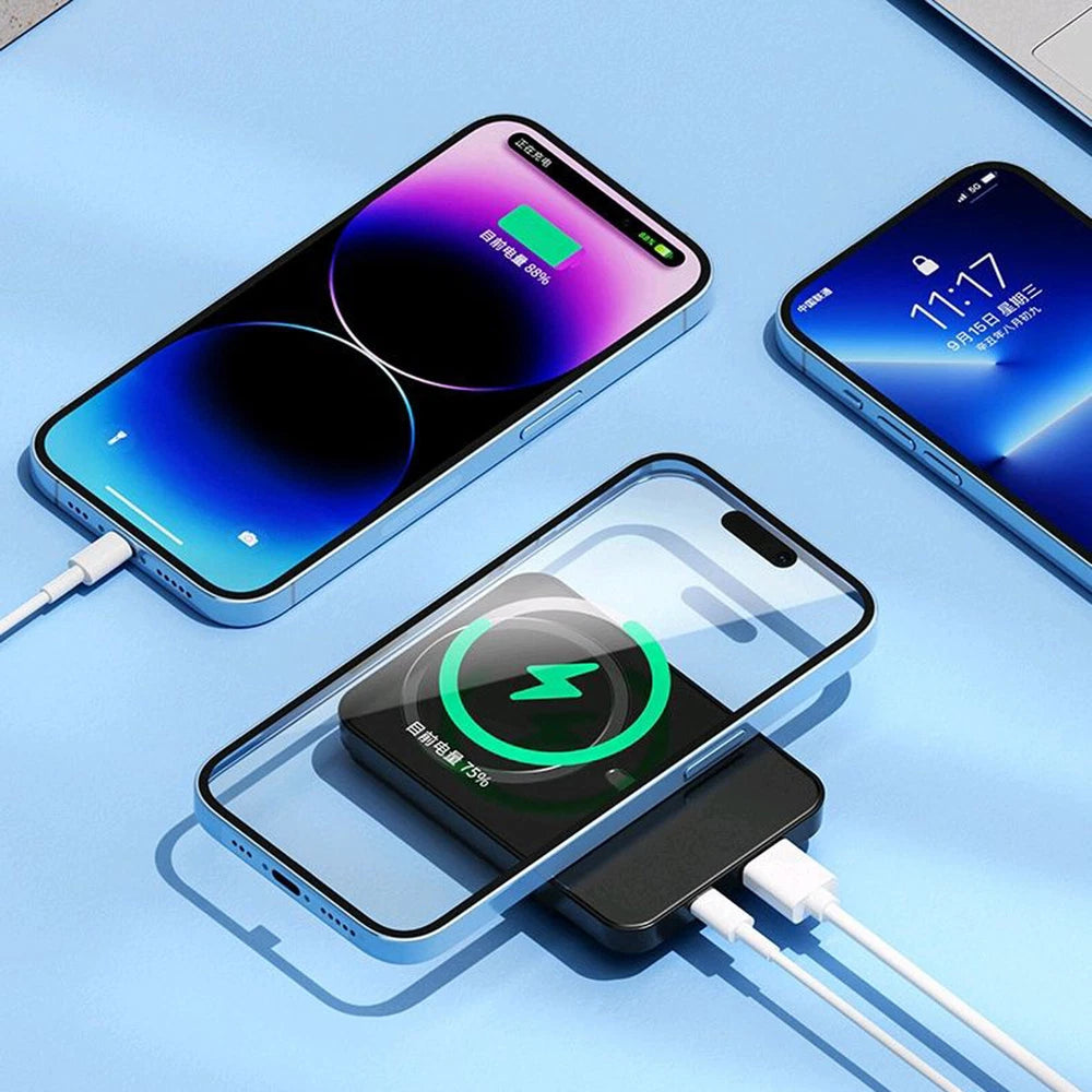 10000mAh Wireless Magnetic Power Bank Charger Battery For i.Phone 16 15 14 13 12