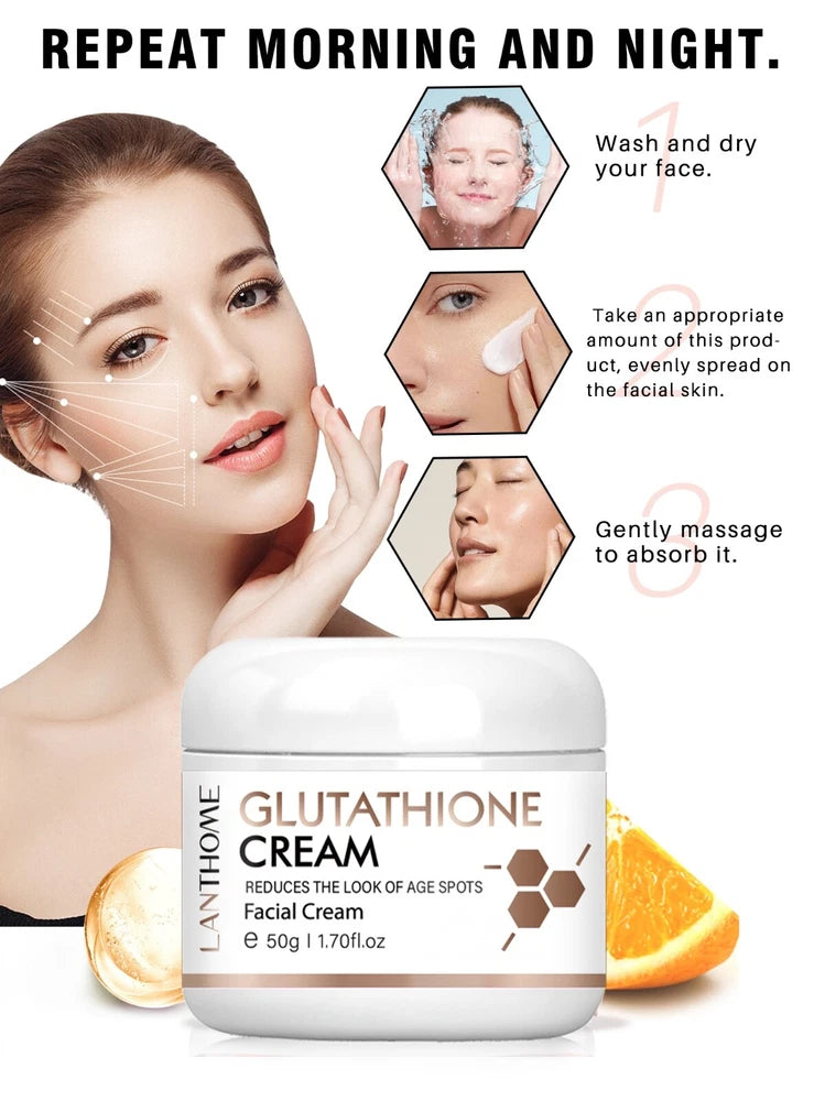 Glutathione + Vitamin C & Kojic Acid Facial Cream For Age spots & Spots Removal