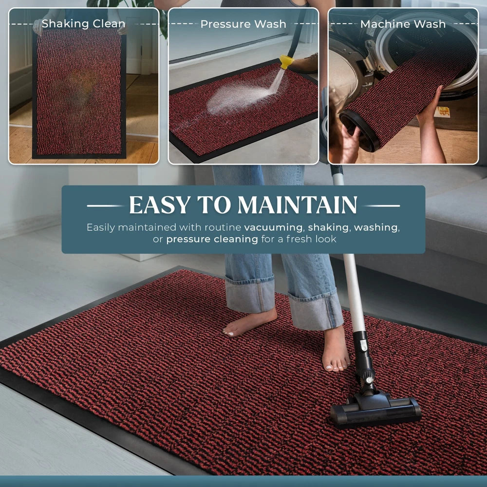 Barrier Mat Entrance Door Mat Heavy Duty Non Slip Dirt Trapper Rubber Back Rugs