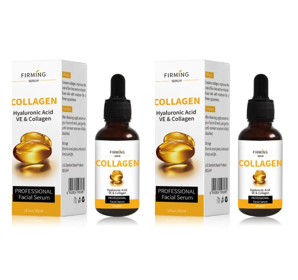 2x30ml Vitamin C Face Serum Hyaluronic Acid Retinol Collagen Anti Aging/Wrinkles