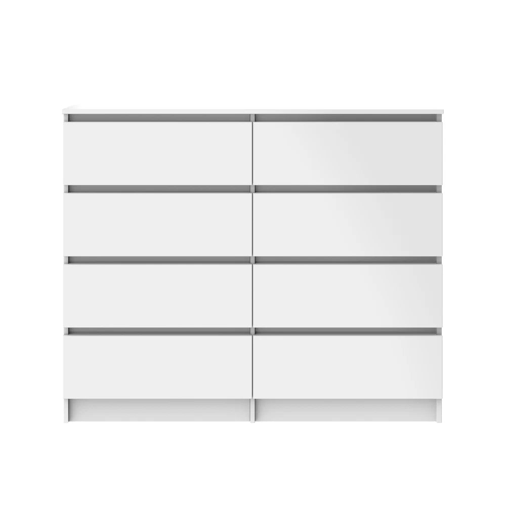 White Modern Bedside Table Cabinet Chest of Drawers 2 3 4 5 6 8 Drawer Bedroom