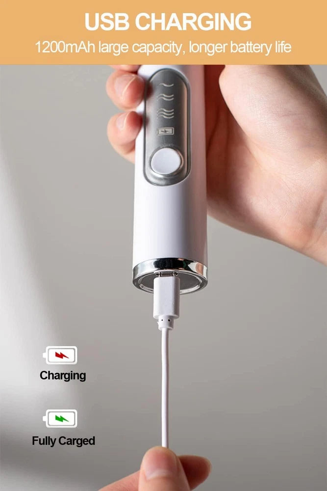 USB Rechargeable Milk Coffee Frother Whisk Egg Beater Handheld Frappe Mixer New