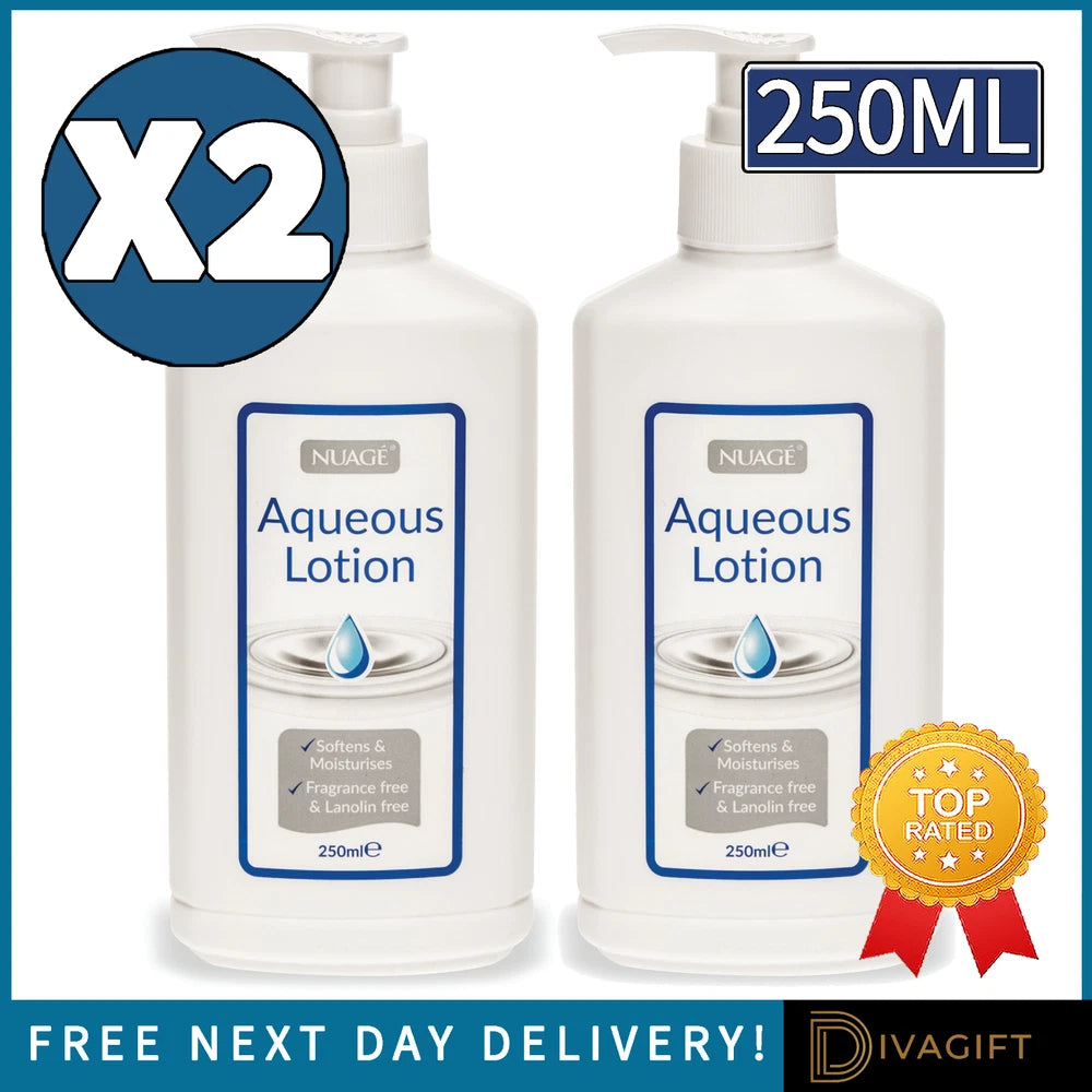 AQUEOUS MOISTURISING CREAM RELIEF OF DRY DRY SKIN FRAGRANCE FREE LOTION 250ML x2