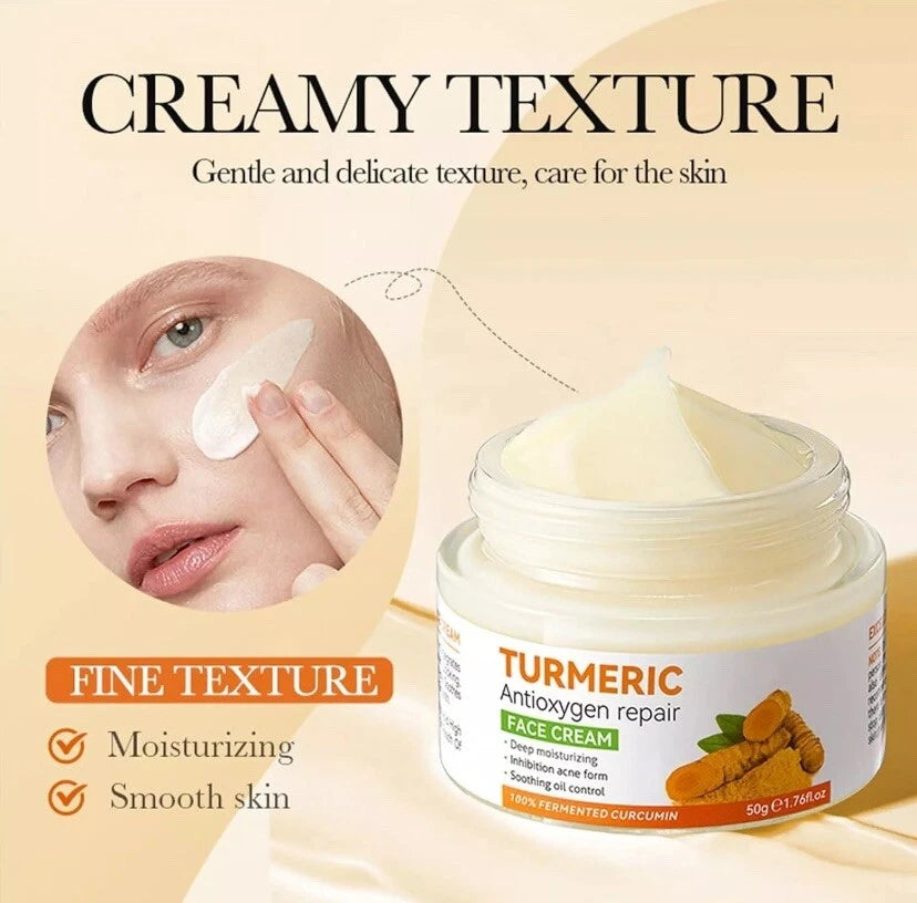 Turmeric Face Cream,Anti Aging Cream for Radiant&Glowing Skin,Dark Spot Correcto