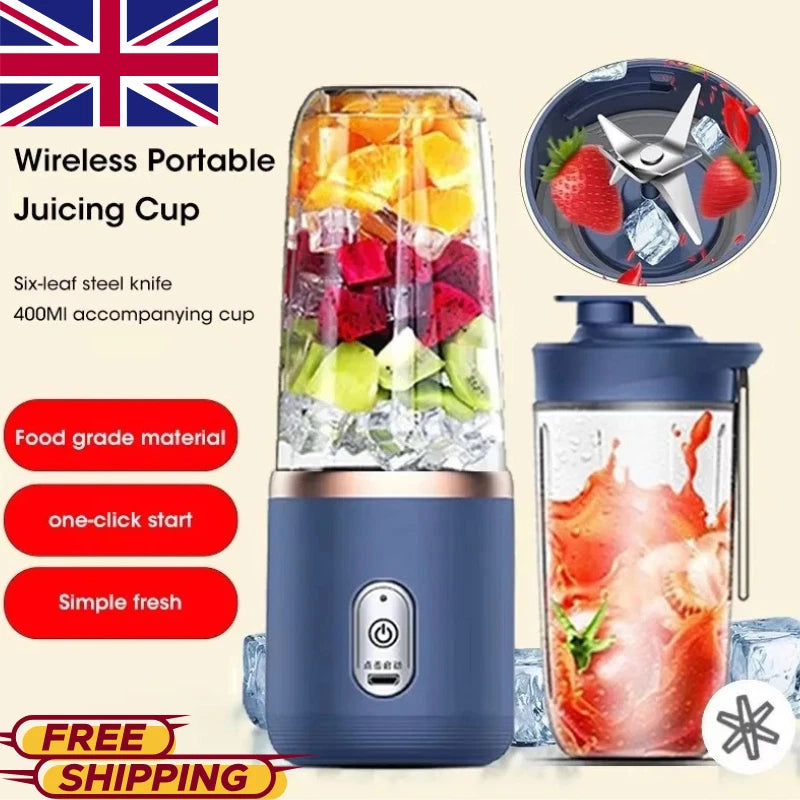 400ml Electric Juice Maker Portable Blender Smoothie Mini Juicer Fruit Machine