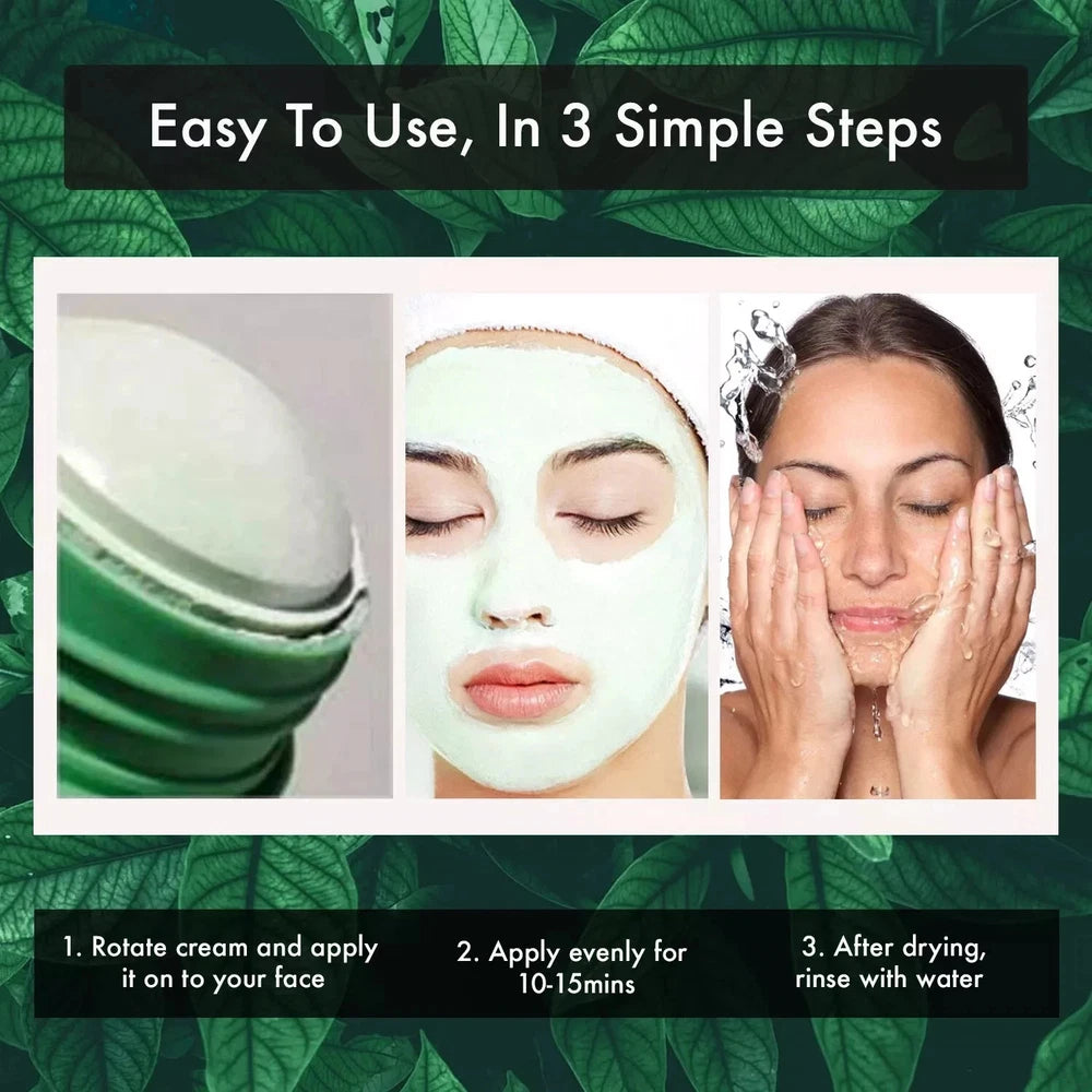 Green Tea Mask Stick Face Cleansing Oil Acne Blackhead Control Deep Clean Pore