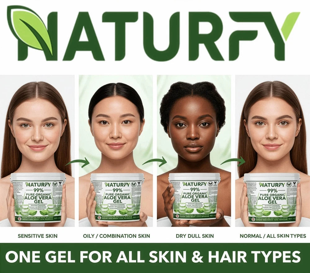 Aloe Vera Gel 100% Pure Natural Organic Multipurpose Soothing Hair & Skin Face