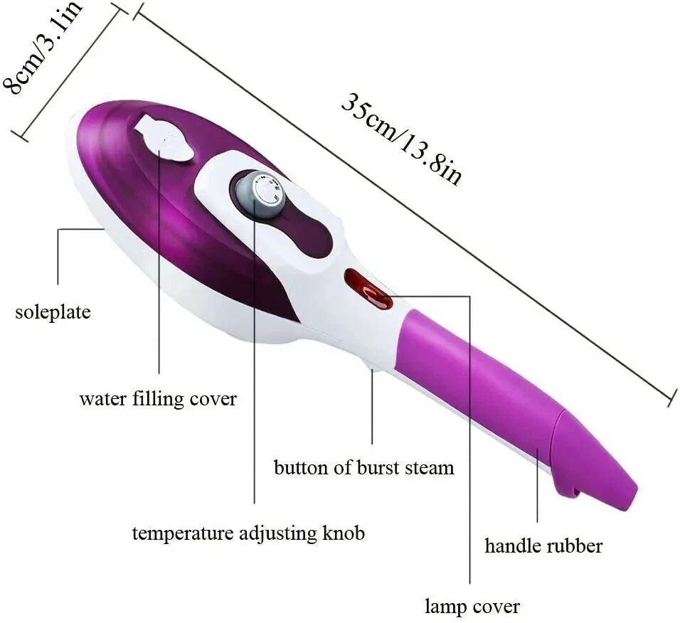 Fast Heat Hand Held Clothes Garment Steamer Iron Portable Travel Home Business