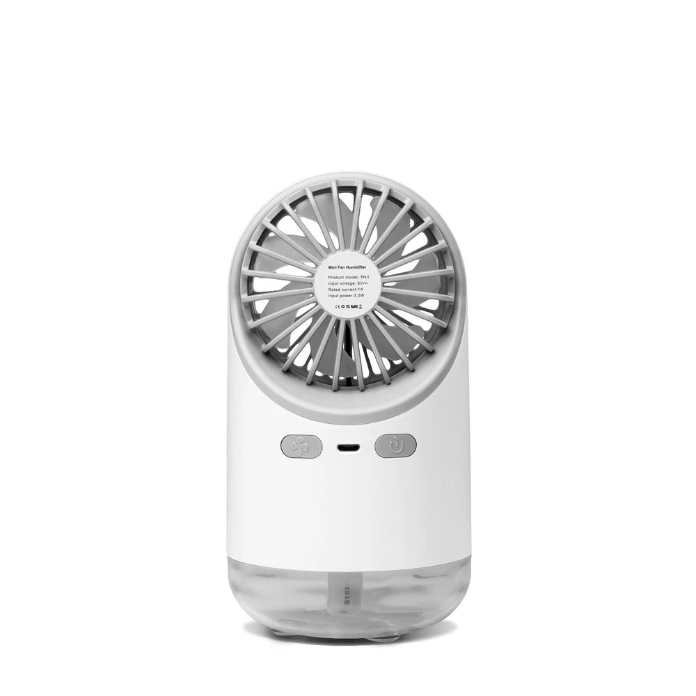 Portable Rechargeable Fan with Humidifier - Stay Cool and Comfortable Anywhere