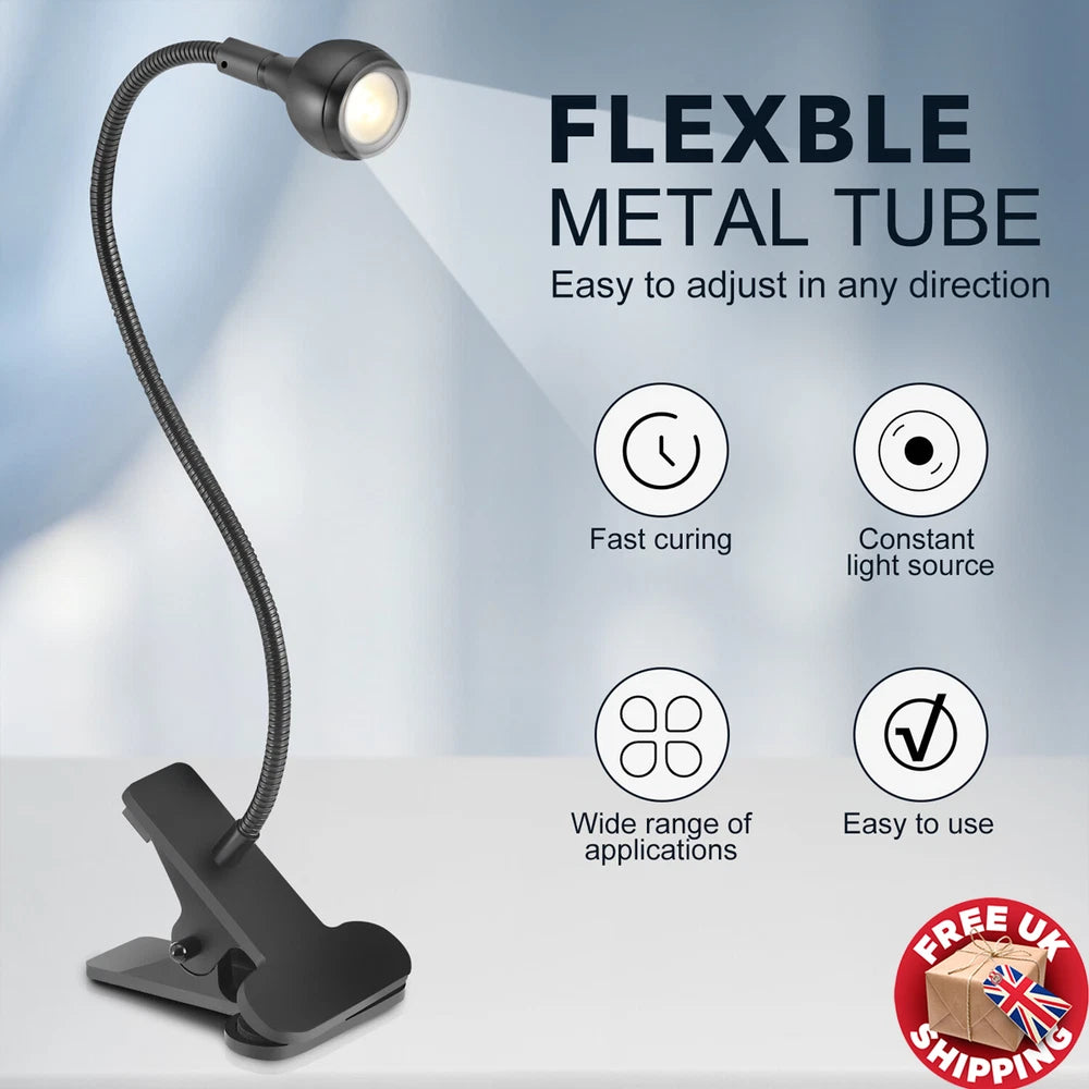 Lamp Clamp Bedside On Clip Night Light Table USB Reading LED Flexible Bed Lmwwfz