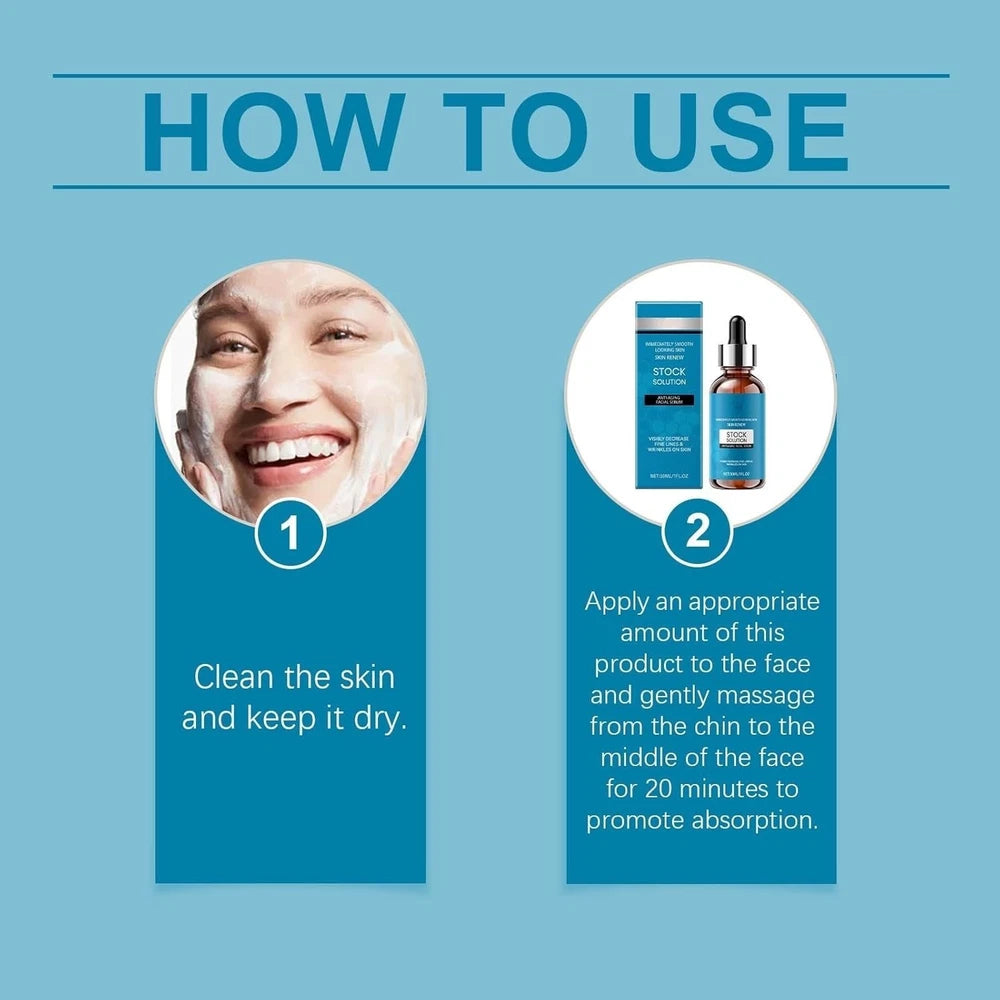 Anti Wrinkle Liquid Solution Serum Face Lift Skin Plumping Firming & Dark Spots