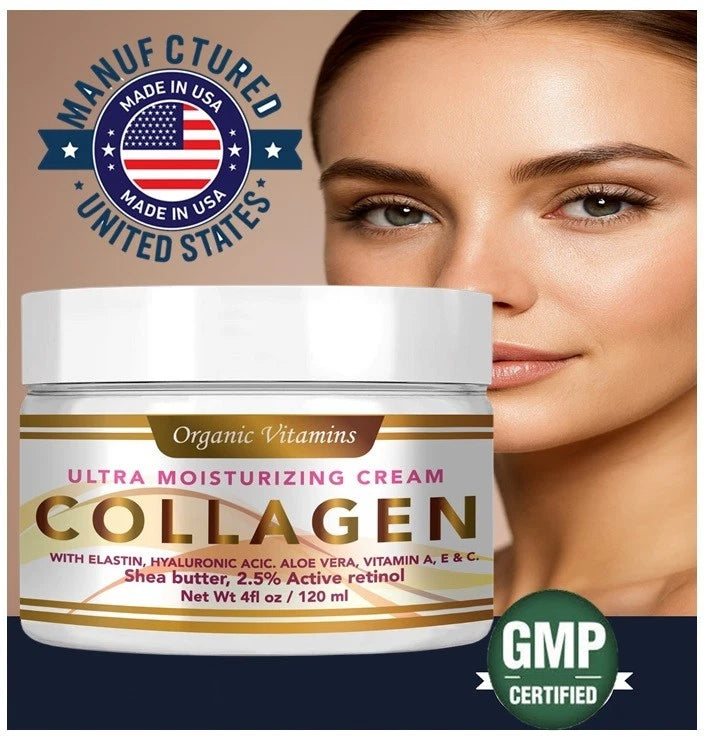 COLLAGEN & ELASTIN CREAM Smooth Supple Moisture Skin Face Anti Aging Wrinkle 4oz