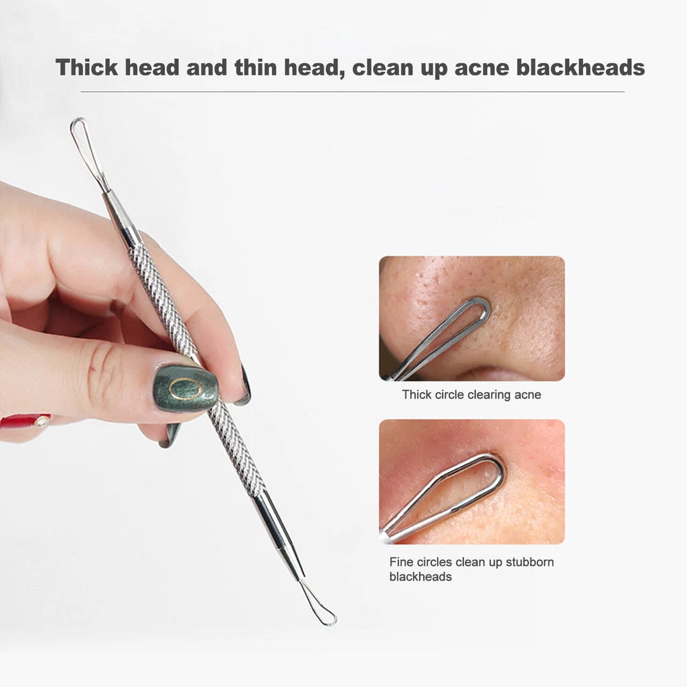 11x Blackhead Remover Tool Kit Spot Acne Pimple Comedone Extractor Comedone Box