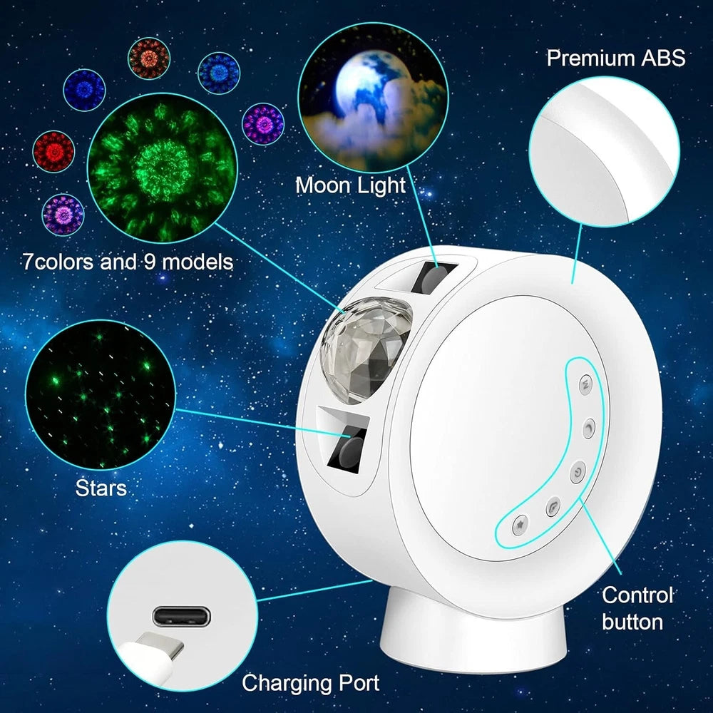 LED Star Projector Light Galaxy Lamp SKy Moon Nebula Night  with Base Remote