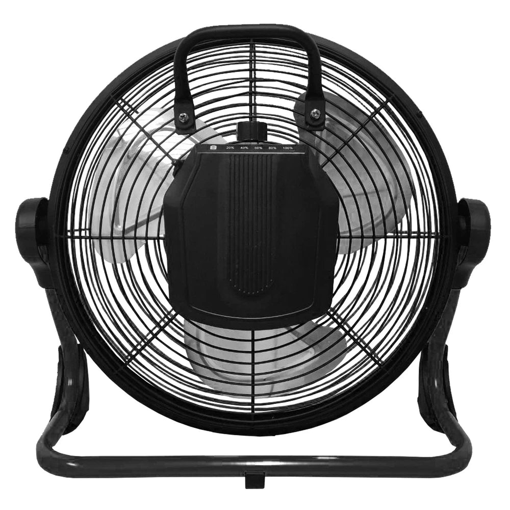 electriQ 12-inch Rechargeable Metal Body Quiet DC Floor Fan - Indoor & Ou ORF12B