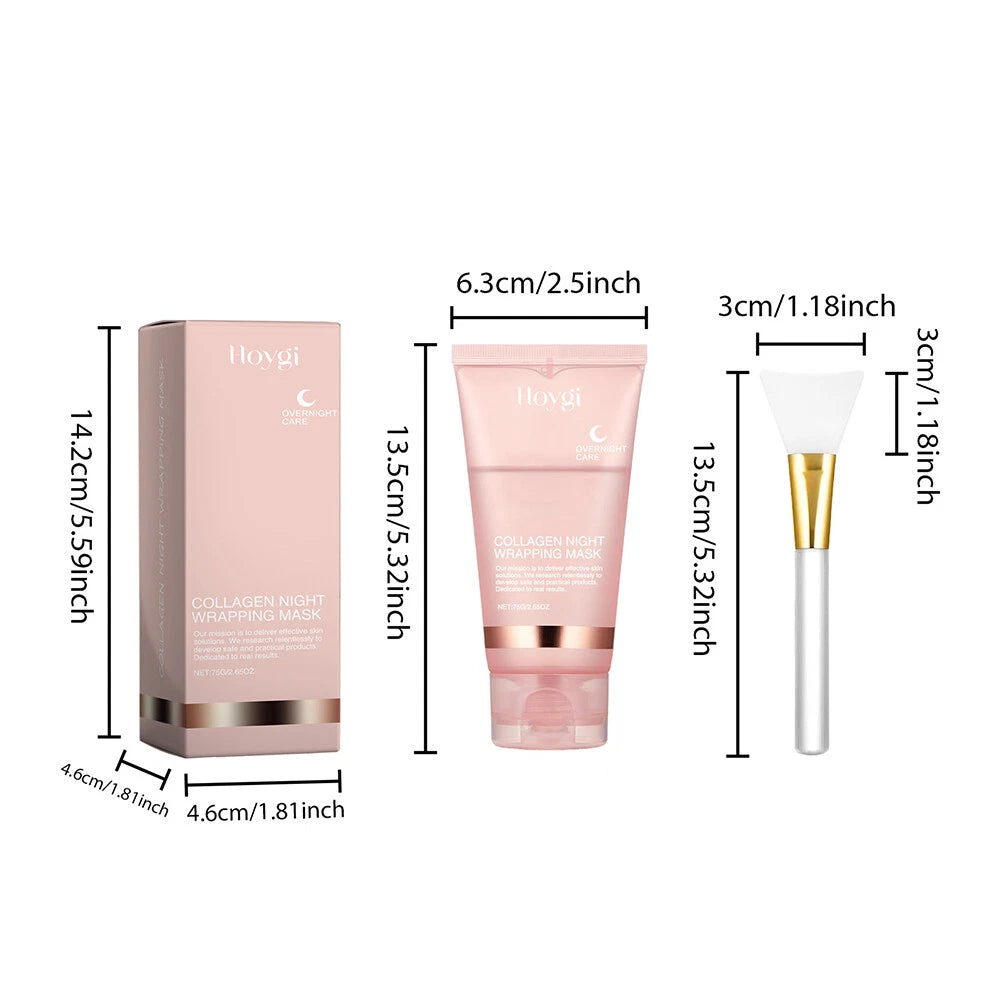 2X Collagen Night Wrapping Mask Overnight Wrapping Peel Off Natural Facial Mask