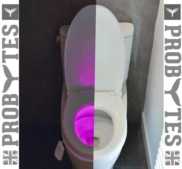 Rechargeable Toilet Bowl Night Light 16 Color LED USB-C PIR Sensor Bathroom Lamp