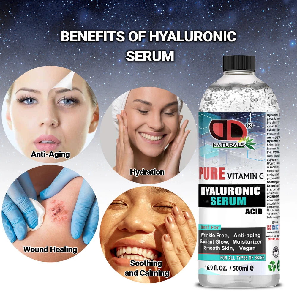 DD Hyaluronic Acid Serum Hydrating Anti Ageing Wrinkle Plumping Vitamin C