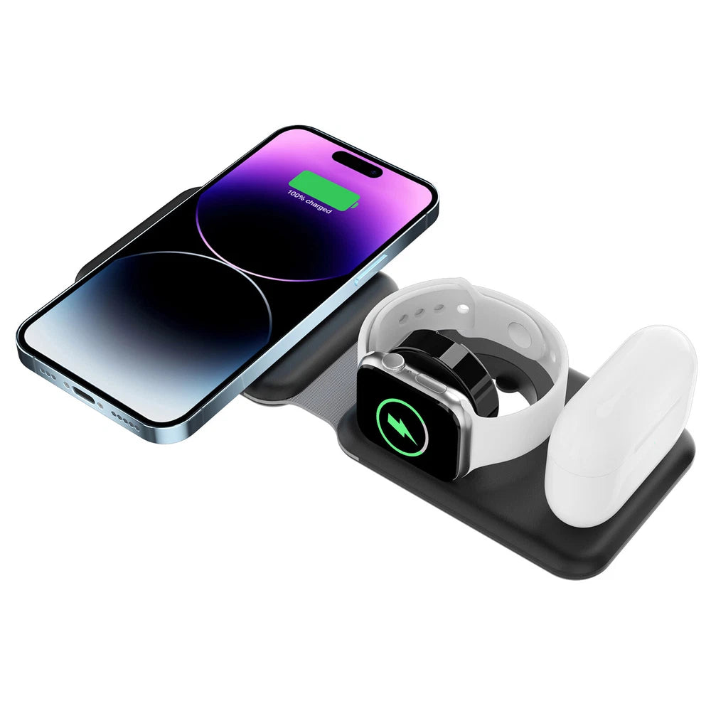3in1 Wireless Charger Dock Charging Station For Apple Watch iPhone 16 15 14 13 X