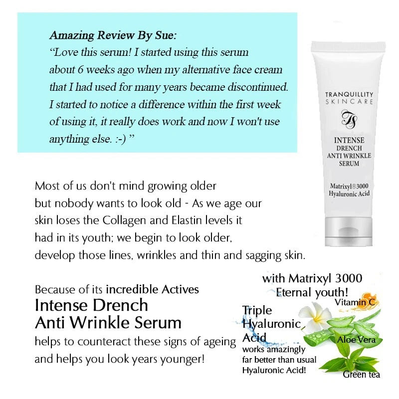 Strong Anti Wrinkle Serum with MATRIXYL 3000 HYALURONIC ACID VIT C ANTI AGEING