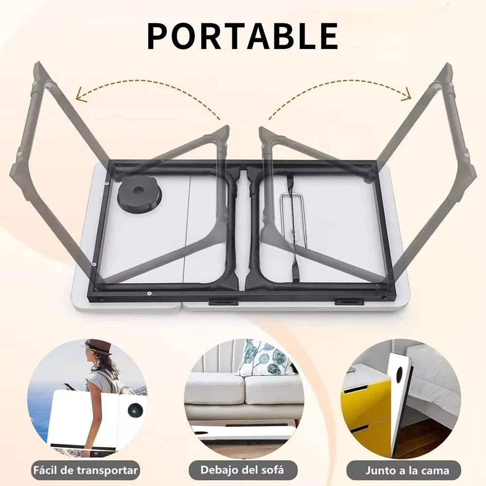 Folding Laptop Table Stand Bed Tray Sofa Lap Portable Computer Desk Breakfast UK