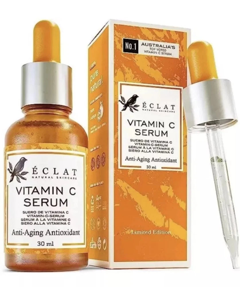 Eclat Vitamin C Face Serum - Hyaluronic Acid, Retinol, & Vit E -