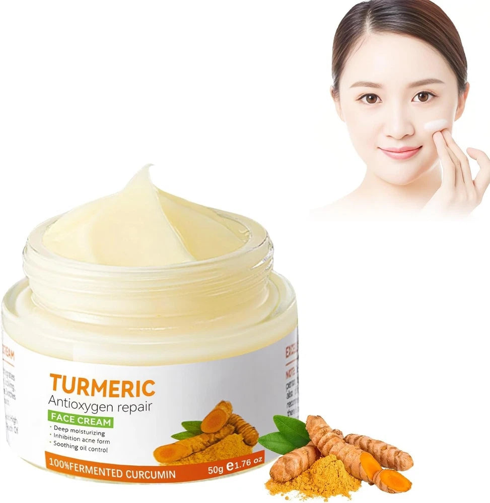Turmeric Face Cream, Brightening Face Cream for Radiant&Glowing Skin,Dark Spot C