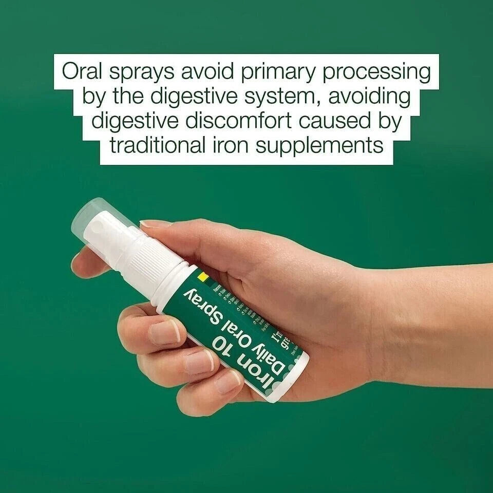 BetterYou Iron 10 Daily Oral Spray 25ml Pill-free Iron Supplement Immune System.