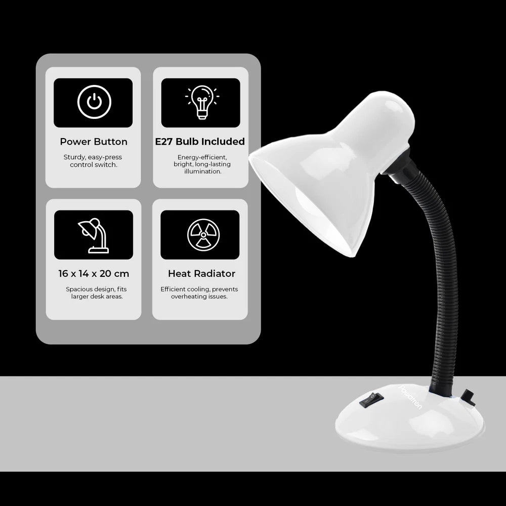 Desk Lamp Neck Table Flexi Desk Reading Lamp With Bulb Home Office Study Light