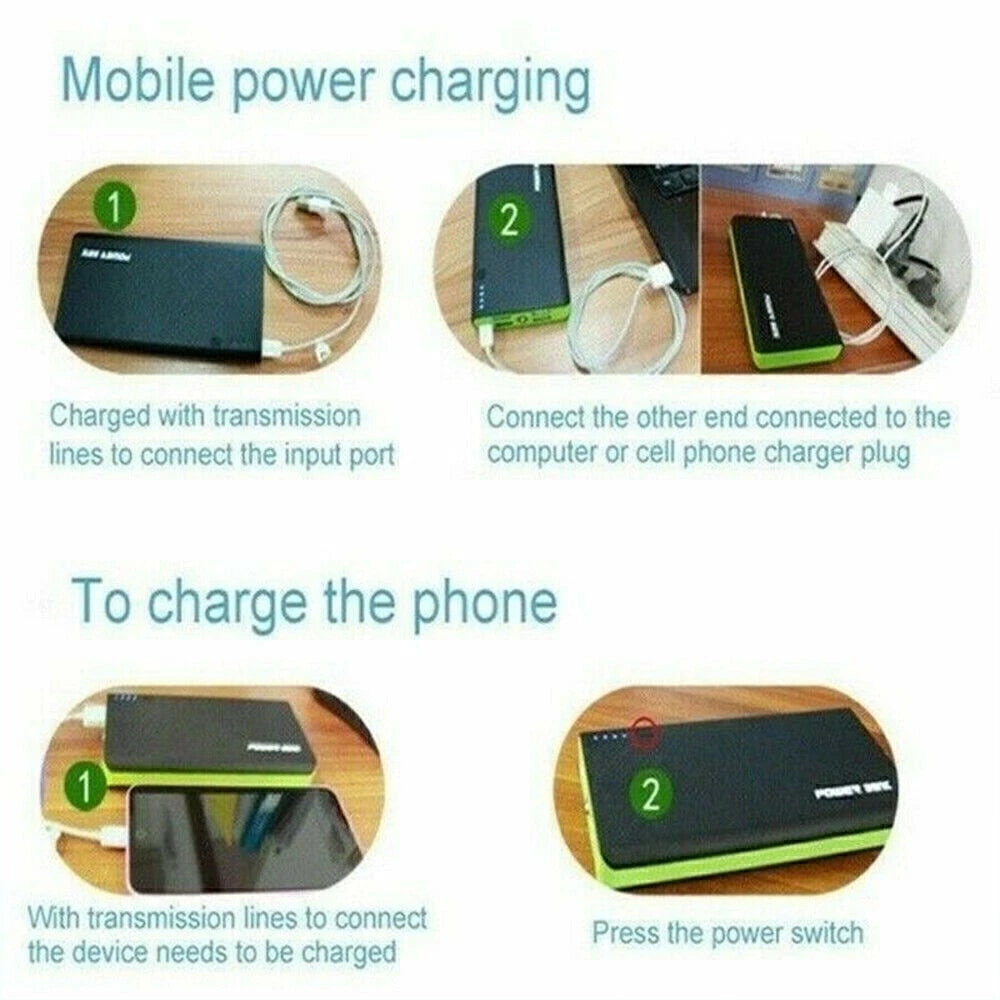 9000000mAh Power Bank Fast Charger Battery Pack Portable 4 USB for Mobile Phone.