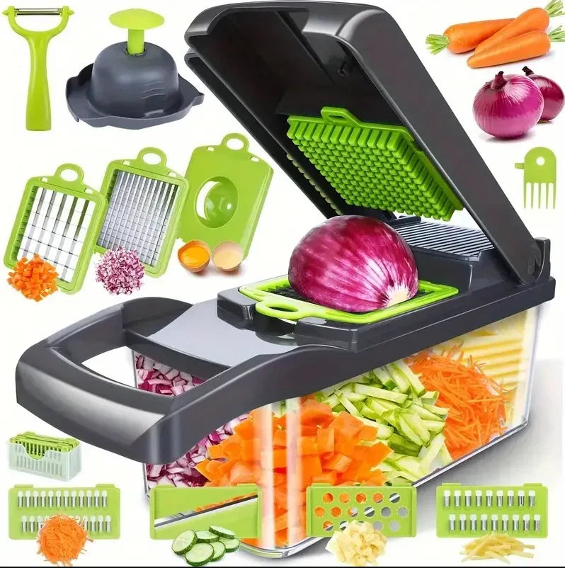 16 in 1 Vegetable Chopper Salad Fruit Mandolin Slicer Food Dicer Cutter Peeler