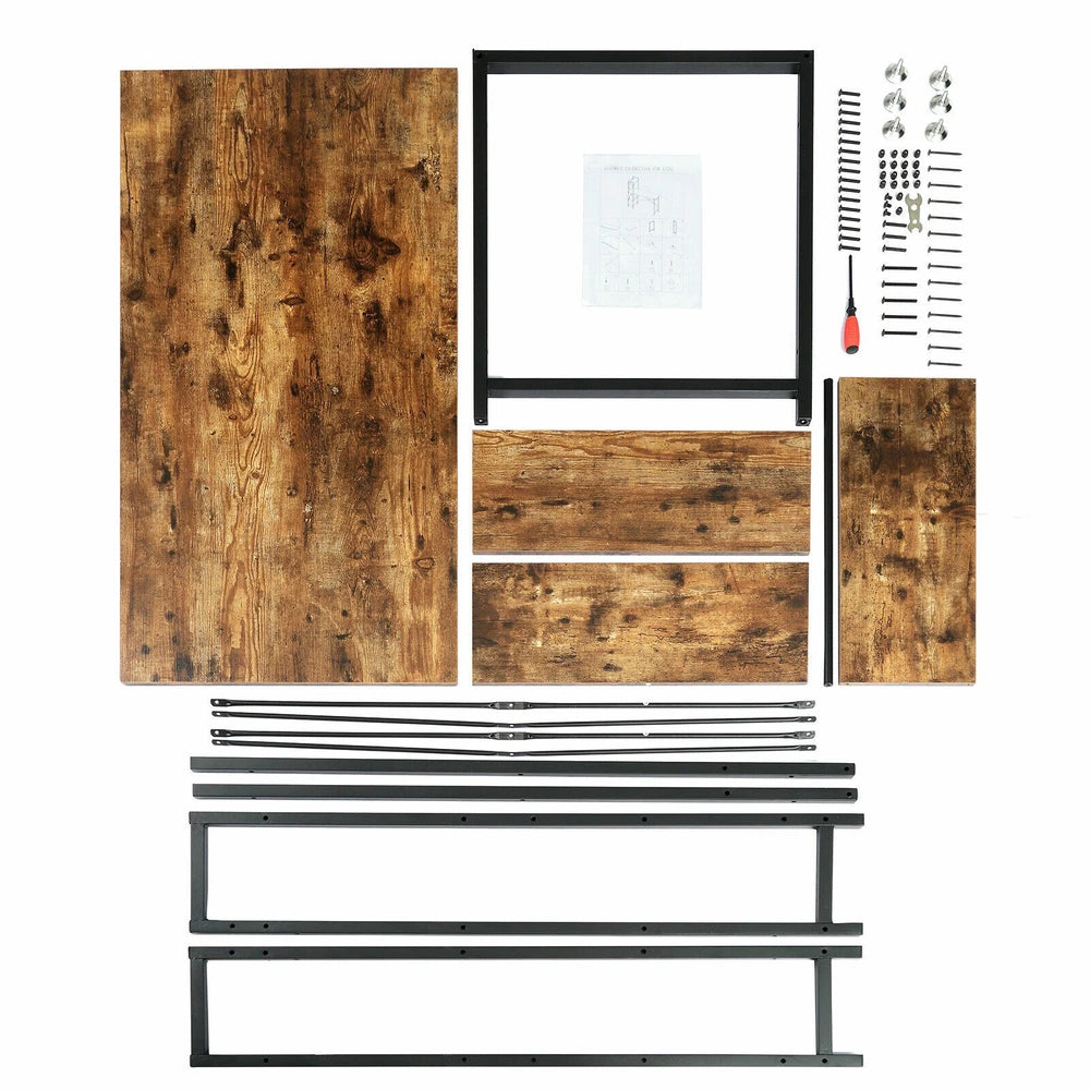 Home Office Computer Writing Desk Pc Laptop Workstation Table with Foldable Legs