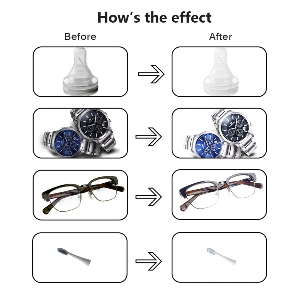 Professional Ultrasonic Cleaner Watch Jewellery Glasses Cleaning Machine 600ml