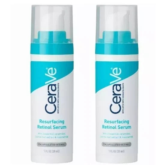 2X CeraVe Skin Renewing Retinol Resurfacing Hydrating Acid Serum Cream 30ml UK