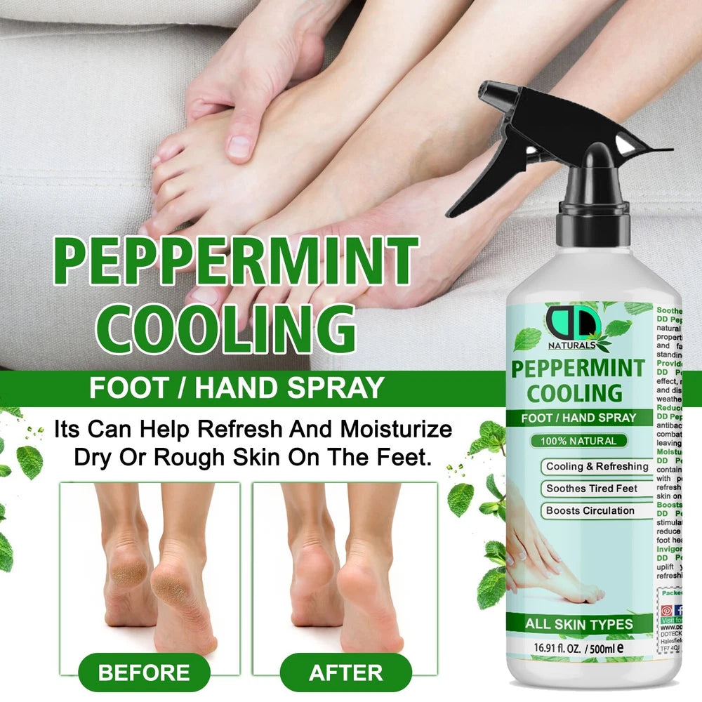 100% Natural Peppermint Hand & Foot Spray–Soothing, Cooling, and Pain Relief UK