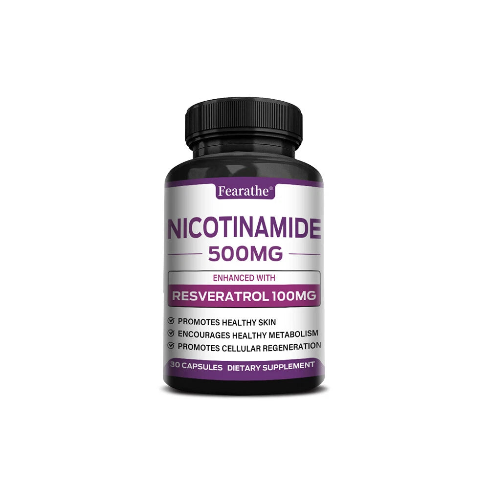 Niacinamide Supplement 500 Mg, Promotes Cell Regeneration, Repair & Skin Health