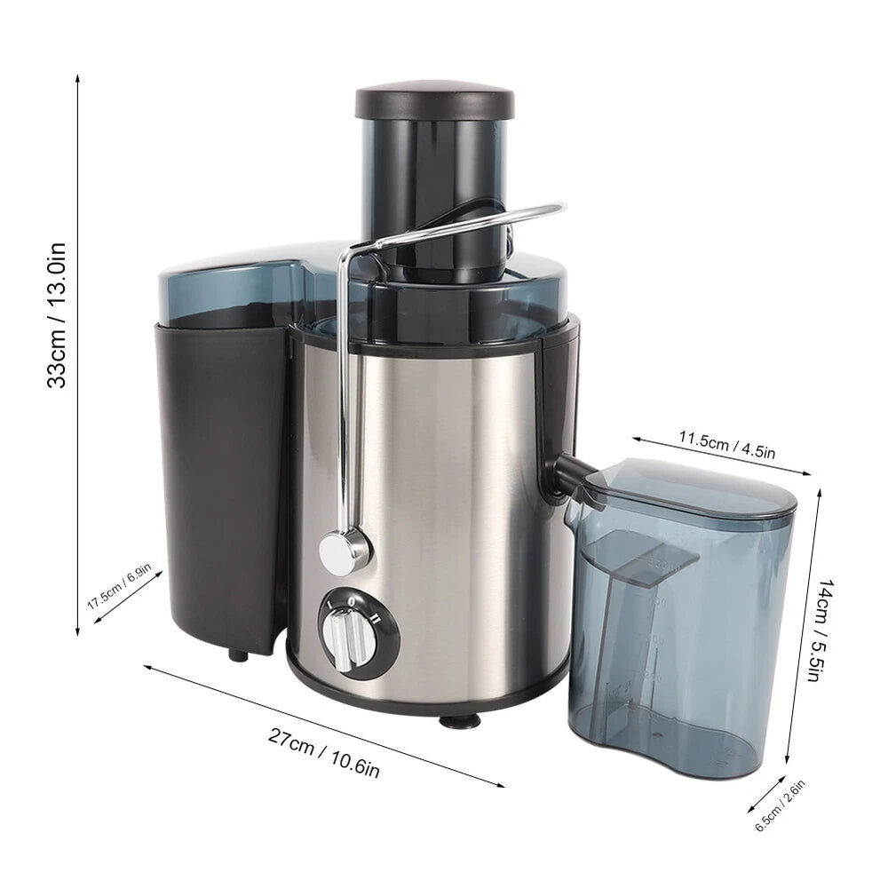 1000W Juicer Machine Whole Fruit Vegetable Large Juice Extractor Stainless Steel