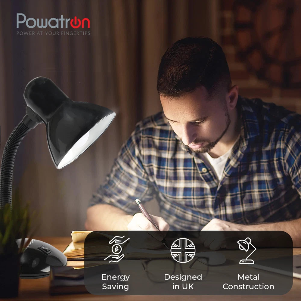 Desk Lamp Neck Table Flexi Desk Reading Lamp With Bulb Home Office Study Light