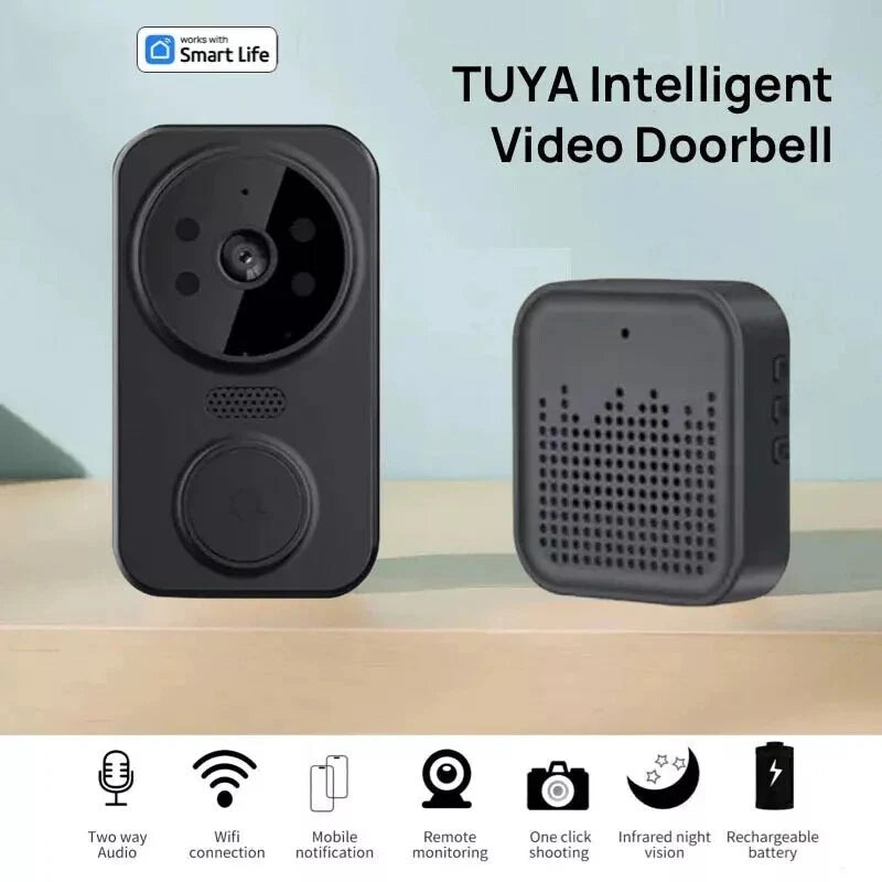 Wireless WiFi Video Doorbell Smart Phone Camera Door Bell Ring Intercom Security