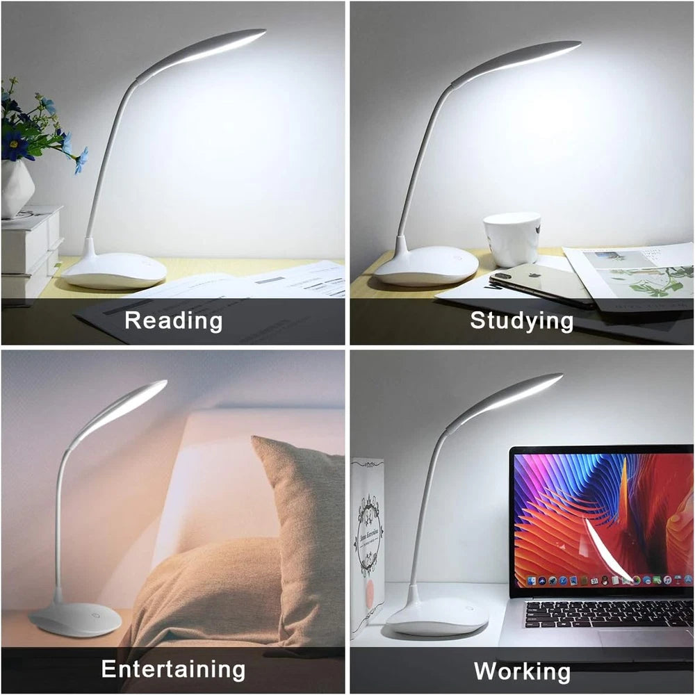 20LED Flexible Touch Desk Light Bedside Reading Lamp Dimmable USB Rechargeable🎁