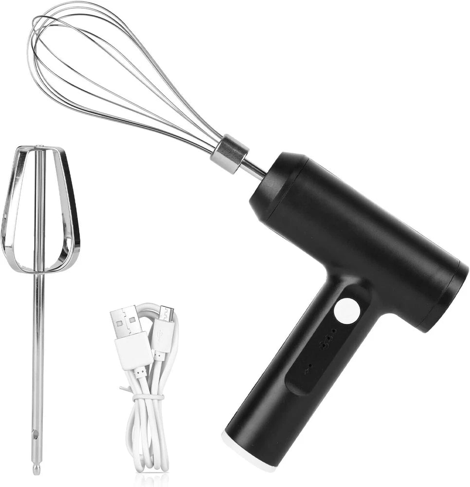 Electric Handheld Whisk Cordless Egg Beater Hand Mixer USB Coffee Food Frother